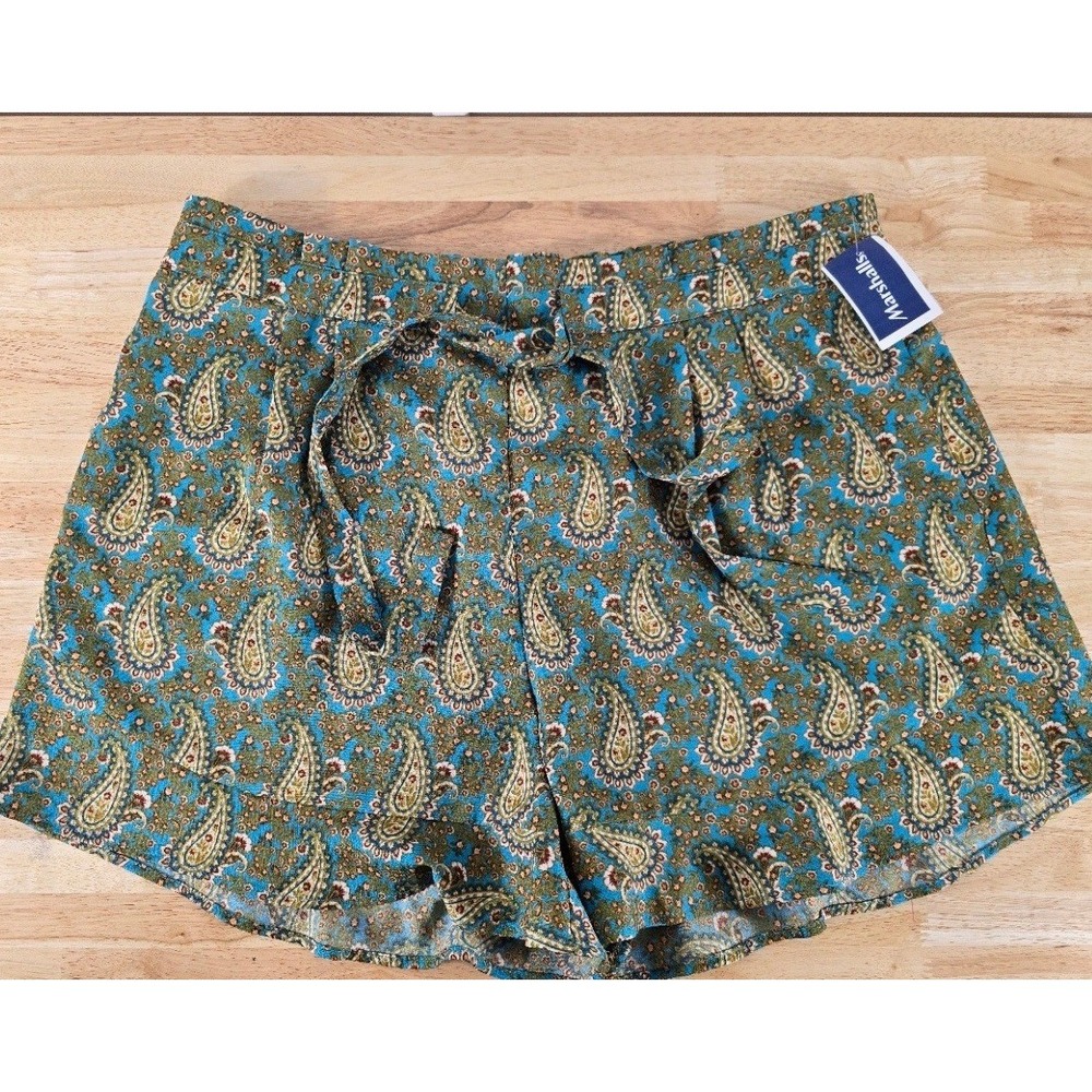 DR2 Paisley Shorts  XXL Relaxed Woven Tie Waist‎ Boho